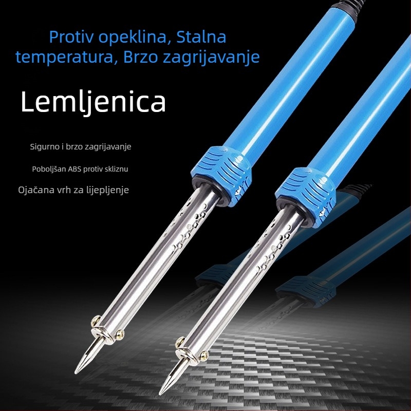 Visokoučinkovit lemilni alat s oštrim vrhom, gumirana drška, 240V, električno grijanje, za elektroničko lemljenje, marka BQQING