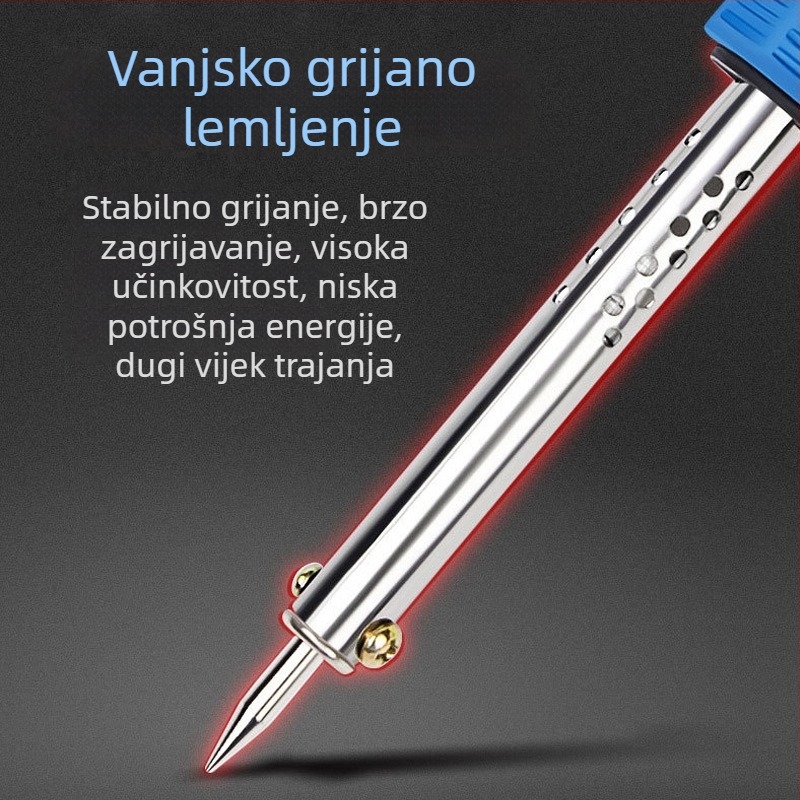 Visokoučinkovit lemilni alat s oštrim vrhom, gumirana drška, 240V, električno grijanje, za elektroničko lemljenje, marka BQQING
