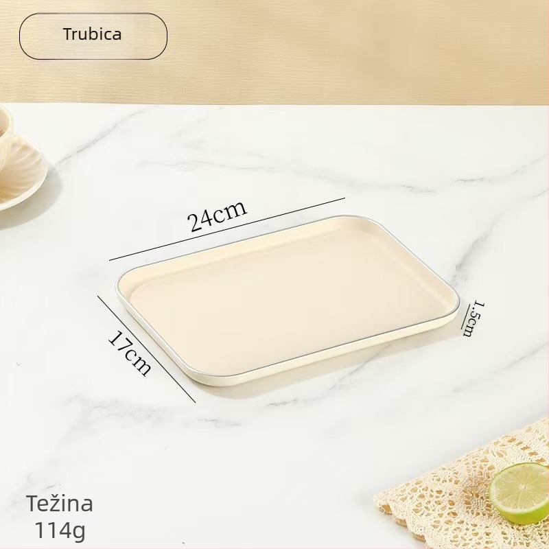 Nordijskog stila pravokutni plastični poslužavnik za voće i čajne šalice