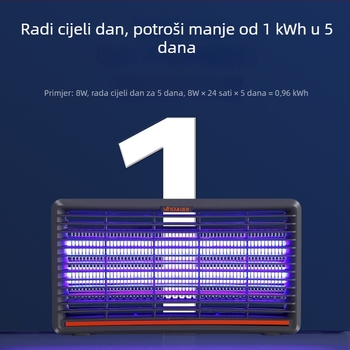 LED lampica za ubijanje komaraca i muha, hvatalica s valovima svjetla, pokrivenost 31–40 m², 6–12W, bez baterije