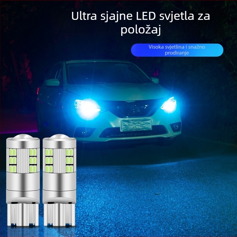 Automobilsko LED svjetlo indikatora širine - T10/W5W, 27SMD 1206; 12V, 3W (univerzalna kompatibilnost)
