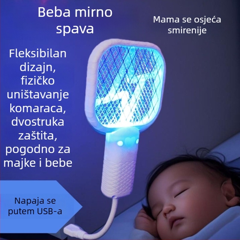 Usisni tip ubijanja komaraca, 360° rotacija, LED svjetlo, hvatanje i bioničko privlačenje, pogodno za prostorije do 10 m²
