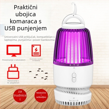 BG602 LED Lampa za Komarce s Pasti Svjetlosnog vala i Električnim Šokom — Nepomična, Bez Ugrađene Baterije