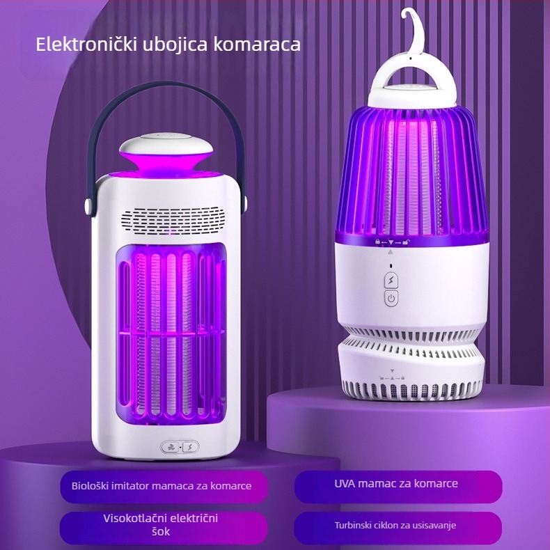BG602 LED Lampa za Komarce s Pasti Svjetlosnog vala i Električnim Šokom — Nepomična, Bez Ugrađene Baterije