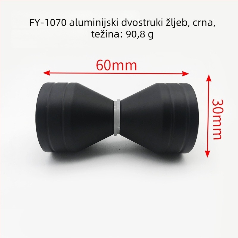 Drška za staklena vrata tuš kabine - mali model, od aluminijske legure, cilindrična, mat završna obrada, moderni minimalistički stil