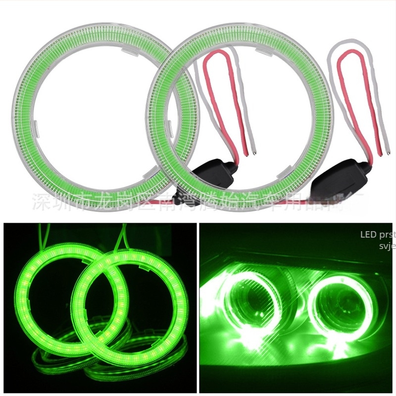 Automobilska LED svjetla s Angel Eye COB prstenom, 120 mm kružna leća, dnevna svjetla i svjetlo za maglu