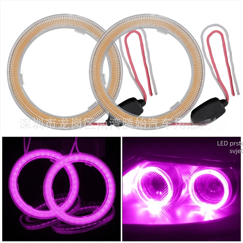 Automobilska LED svjetla s Angel Eye COB prstenom, 120 mm kružna leća, dnevna svjetla i svjetlo za maglu