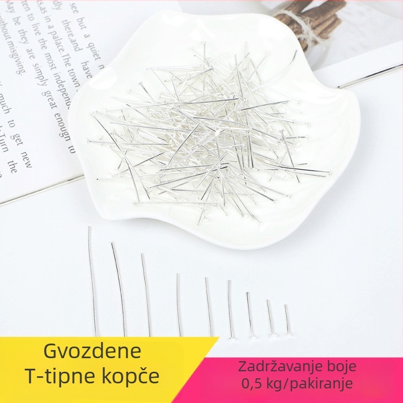 Biserna igla za nakit, željezna, elektroplatirana, totem uzorak, originalni dizajn