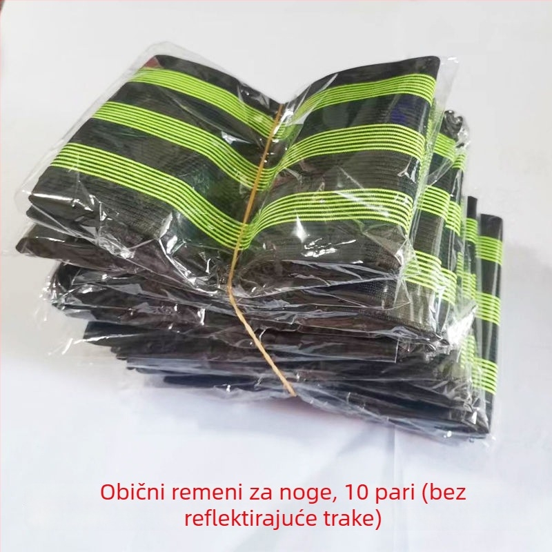 Duge reflektirajuće trake za noge za gradilište, Lycra/Spandex materijal, sadržaj glavne tkanine ≤10%, elastične trake za noge, proljeće 2023