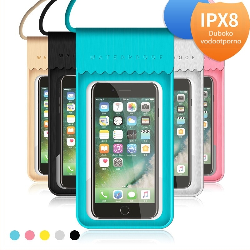 Vanjska vodootporna torbica za telefon – PVC, proziran zatvoren dizajn, mogućnost tiska logotipa, prilagodba