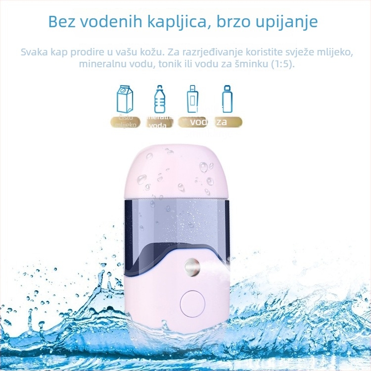 Prijenosni hidratantni sprej od 50 ml – ručni hladni sprej, kozmetički ovlaživač s USB-om