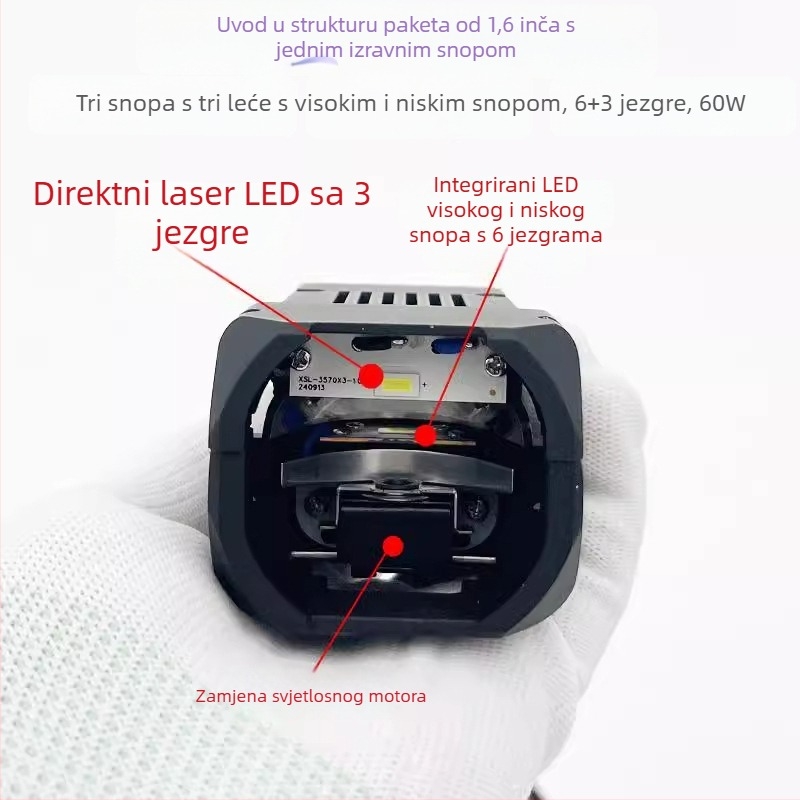 Automobilski LED modul svjetla, 60W, 12V, aluminijsko kućište, izravni matrices modul, vijek trajanja 50.000 h