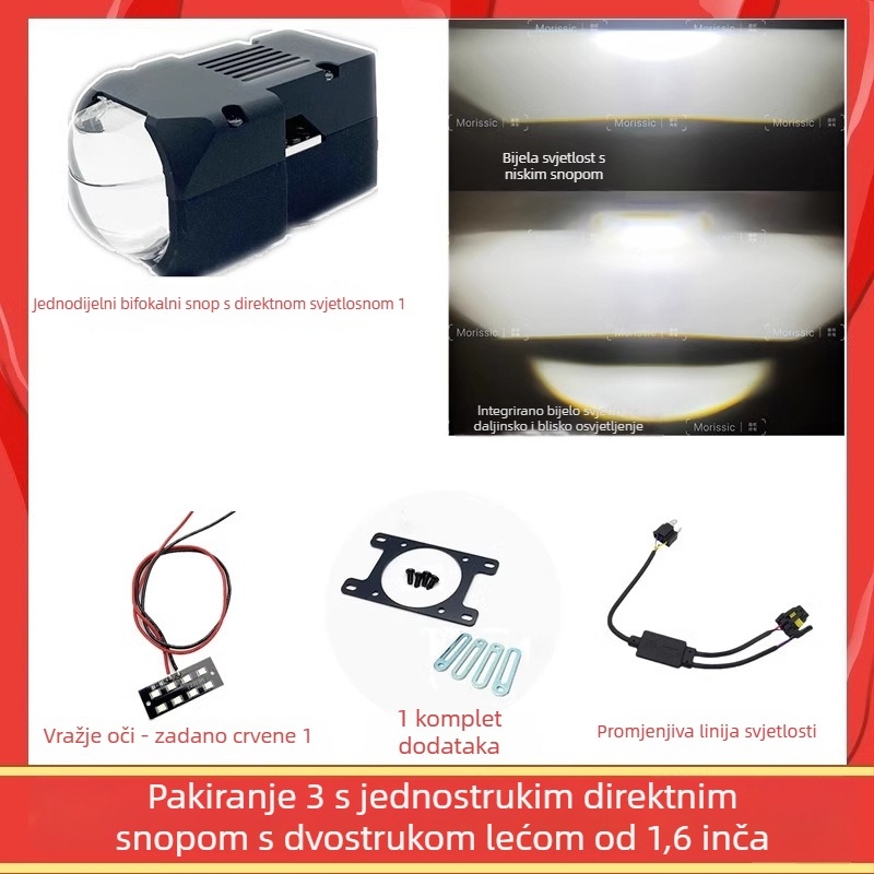 Automobilski LED modul svjetla, 60W, 12V, aluminijsko kućište, izravni matrices modul, vijek trajanja 50.000 h