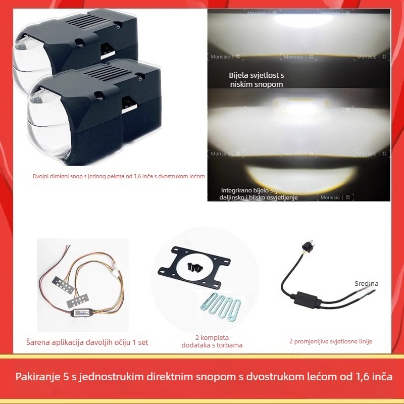 Automobilski LED modul svjetla, 60W, 12V, aluminijsko kućište, izravni matrices modul, vijek trajanja 50.000 h