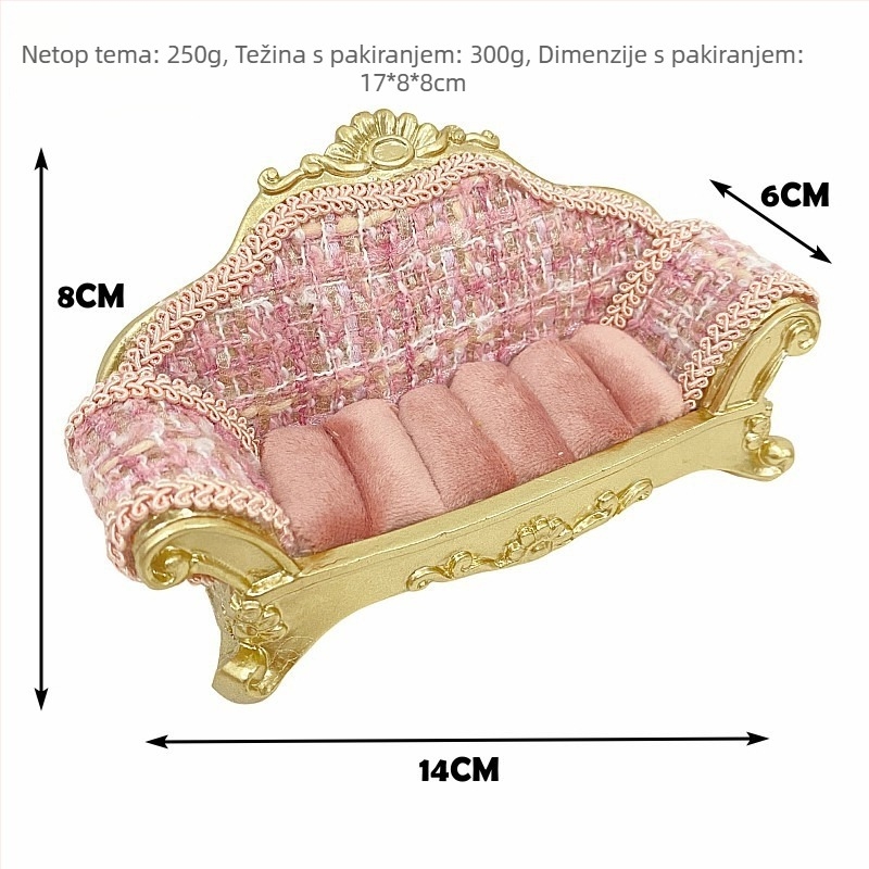 Držač za nakit u obliku Barbie lutke — sintetska smola, baršunasto kućište, željezna umjetnička izrada; Nishang original, Yiwu