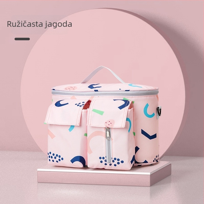 Torba za kolica za vješanje, s cvjetnim uzorkom, Oxford tkanina, vodootporna, poliester podstava