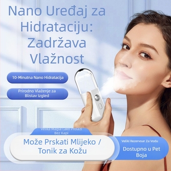 Nano sprej hidratantni uređaj – ručni prijenosni ovlaživač lica – hladni sprej, 5+ brzina, vrijeme magle ≤10s, termoelektrična hidratacijska tehnologija, bez ugrađene baterije