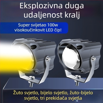 Automobilski LED laserski reflektor s aluminijskim kućištem, 100W, 12-80V, LED izvor svjetla