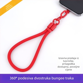 Lančić za telefon s Lobster kopčom – višenamjenski, pleteni najlonsko-poliester užad; Spona: metalna; Materijali: cinkova legura + poliester; Personalizacija: Da