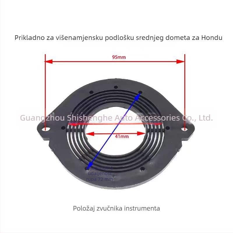 Držač, podloške i brtva za montiranje srednjefrekvencijskih i visokofrekvencijskih zvučnika na instrument ploču za Toyota, Honda, Nissan i Mazda.