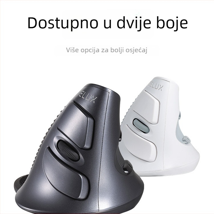 Vertikalna USB ergonomska miš, 5 tipki, optički senzor, Model M618