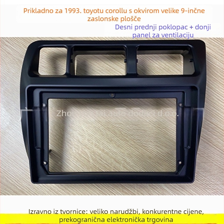 Android navigacijski panel okvir za Toyota Corolla 1993, model TO-88, plastika, težina 0,3 kg