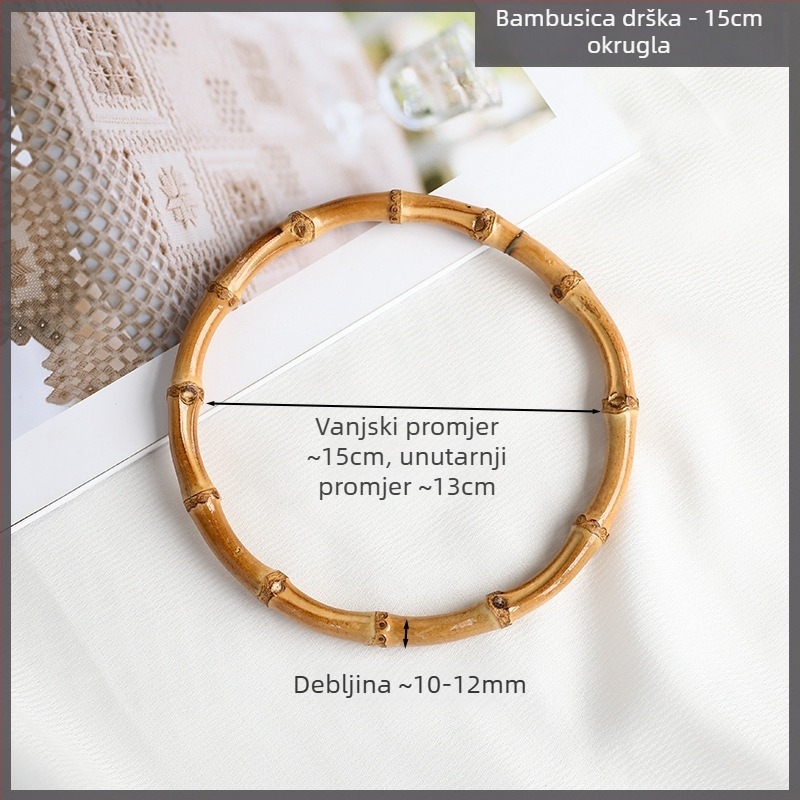 DIY drška za pletenu torbu — metalna, stil zrela žena, uzorak: drugi