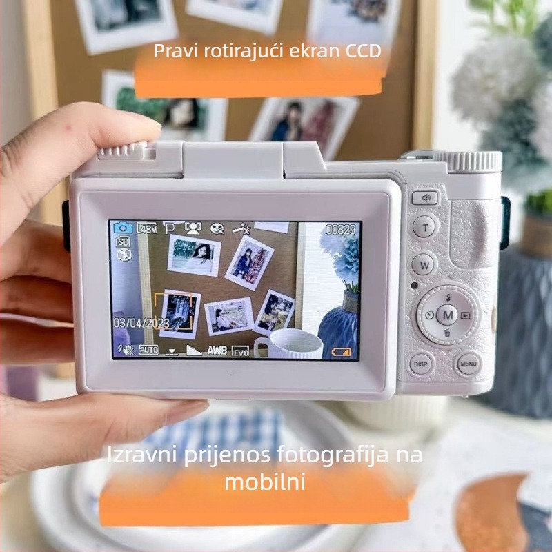 Polaroid CCD digitalni fotoaparat s HD zaslonom, USB 2.0, SD kartom i stabilizacijom