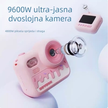 Dječja kamera-igrački s 3,0-inčnim LCD-om, rezolucija 4800 piksela, pohrana na memorijsku karticu, baterija 1000mAh, fotografiranje, snimanje videa i kontinuirano snimanje