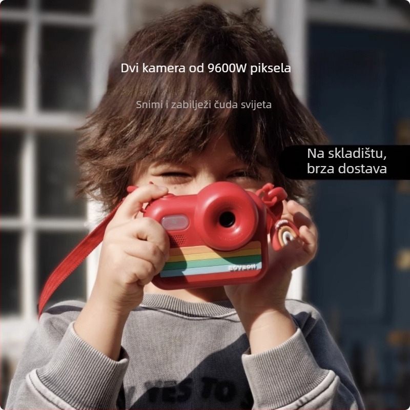 Dječja kamera-igrački s 3,0-inčnim LCD-om, rezolucija 4800 piksela, pohrana na memorijsku karticu, baterija 1000mAh, fotografiranje, snimanje videa i kontinuirano snimanje