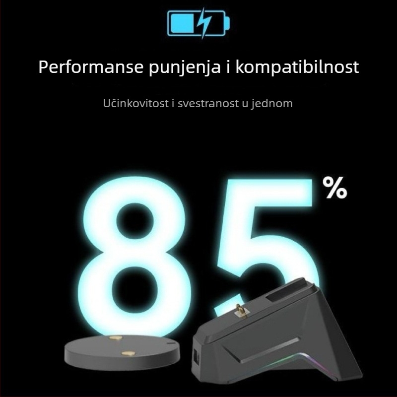 Magnetska baza za punjenje za Logitech G502/G903 s USB docking stanicom – žično USB povezivanje, kabel duljine 1.5 m; uključuje bazu za punjenje, modul za punjenje, USB kabel za podatke i priručnik