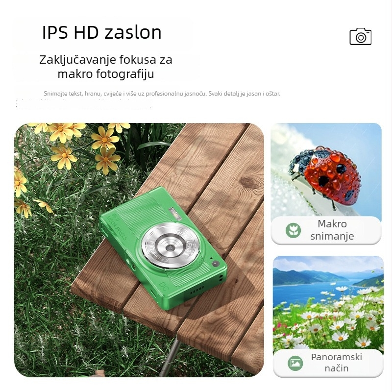 CCD digitalni fotoaparat s automatskim fokusom — 56 MP, 16x optički zoom, prioritet lica, elektronička stabilizacija slike, USB 2.0
