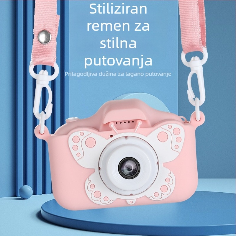 X8/X7 Butterfly Cat Dječja kamera – HD dvostruki objektiv, 2.0-inčni LCD, 20MP, slot za memorijsku karticu, igre, fotografiranje i snimanje videa