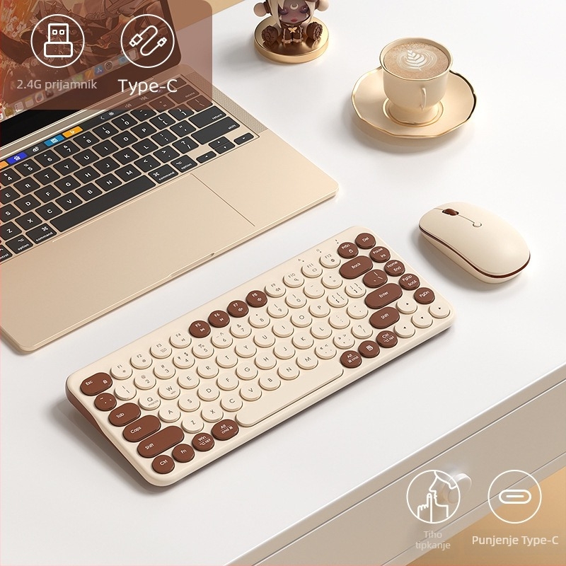 MK397DL Bežični set tipkovnice i miša - Plug-and-Play, 95 tipki, Tiho, Povezuje se s do 3 uređaja