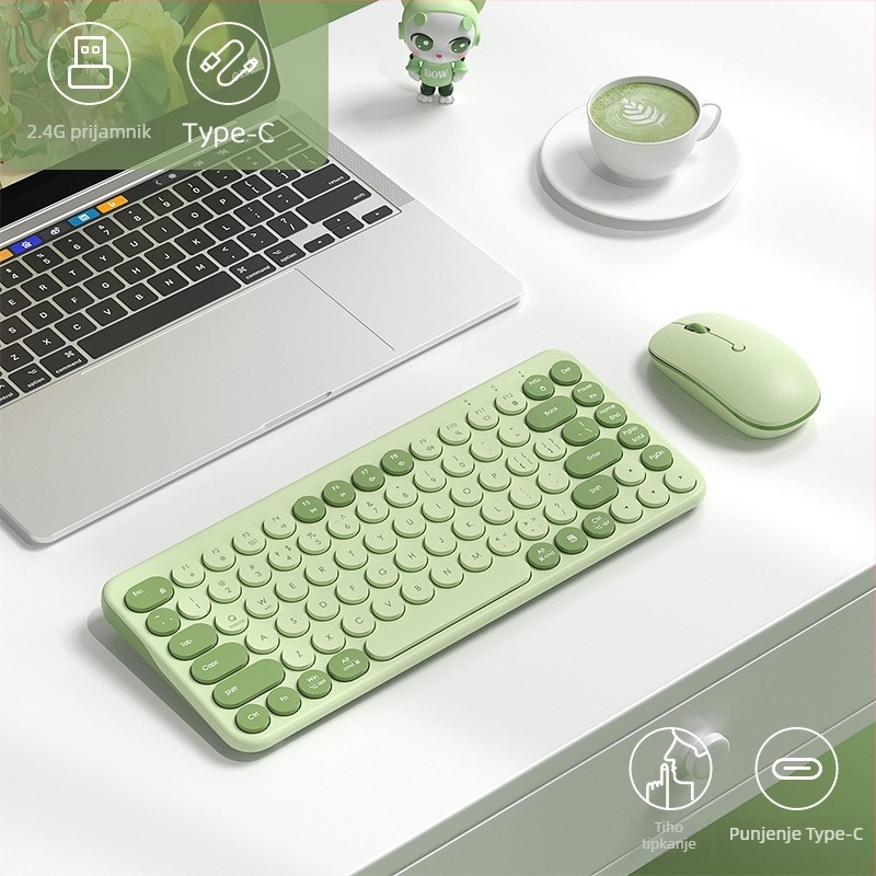 MK397DL Bežični set tipkovnice i miša - Plug-and-Play, 95 tipki, Tiho, Povezuje se s do 3 uređaja