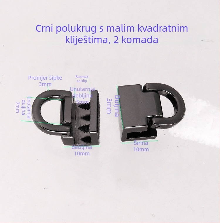 Dodaci za torbe – metalni hardver Shrimp Button; ručne ručke, klipovi i četvrtasti/polukružni prsteni, prtljaga dodaci, proljeće 2024