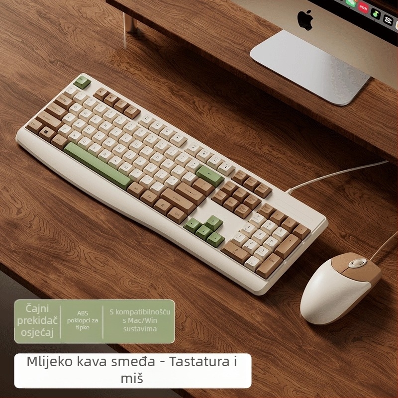 Set tipkovnice i miša (510a) – USB tipkovnica, USB miš, kompatibilan s desktopom i prijenosnikom.