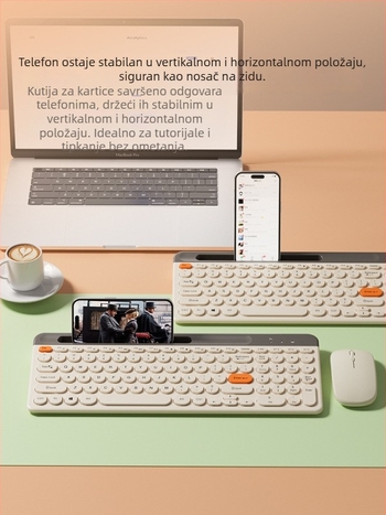 Set tipkovnice i miša s numeričkom tipkovnicom, Type-C veza za stolna računala (plastika, bez pozadinskog osvjetljenja, tipke s arhitekturom X)