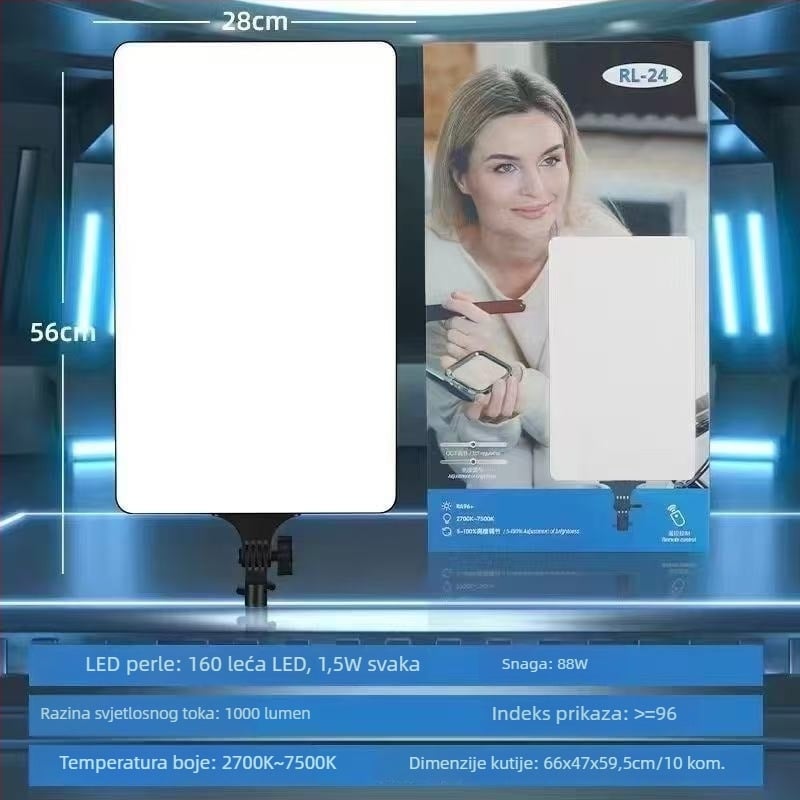 LED panel za dopunsko osvjetljenje u uživo fotografiji — 51–100W, 220V, trobojna LED, uspravna montaža, prilagodljivo