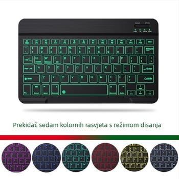 Bluetooth tipkovnica i miš set s RGB pozadinskim osvjetljenjem za mobitele i tablete, ergonomski dizajn, Bluetooth veza, prilagodljivo mapiranje