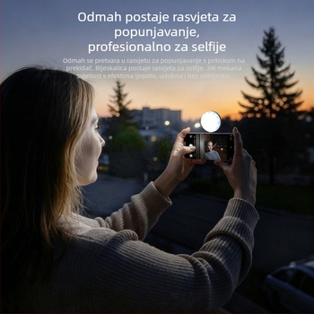 Mini rasvjeta za fotografiranje i prijenos uživo s magnetskim klipom, 126 LED, model 180orsda, ispod 10W, 5V
