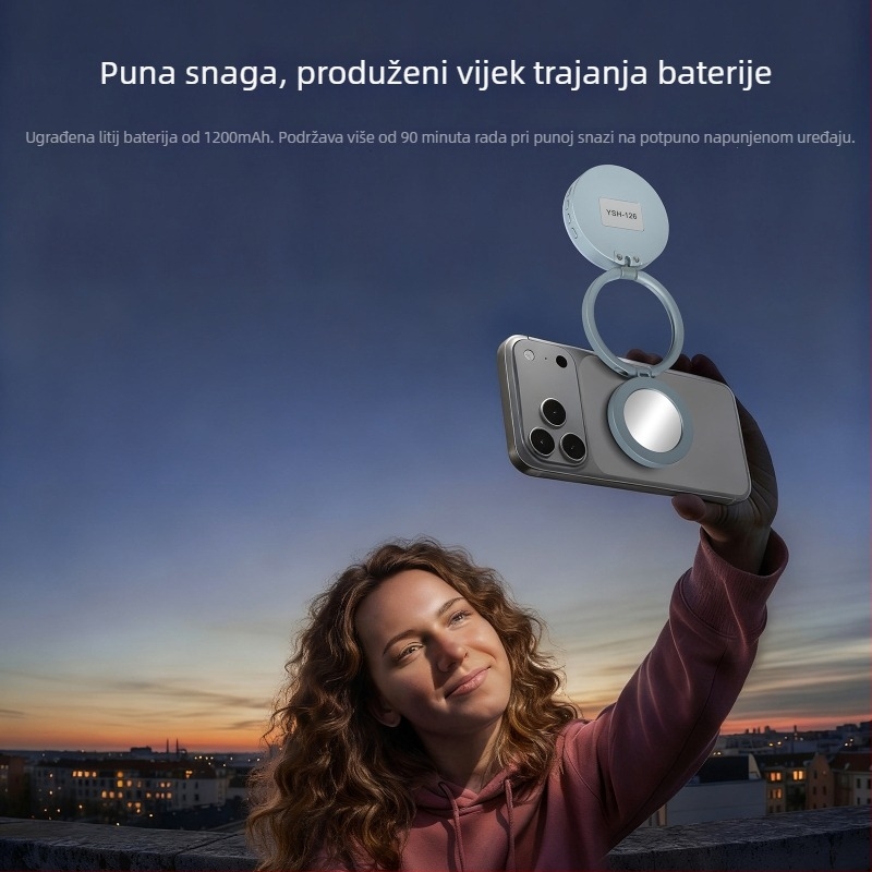Mini rasvjeta za fotografiranje i prijenos uživo s magnetskim klipom, 126 LED, model 180orsda, ispod 10W, 5V