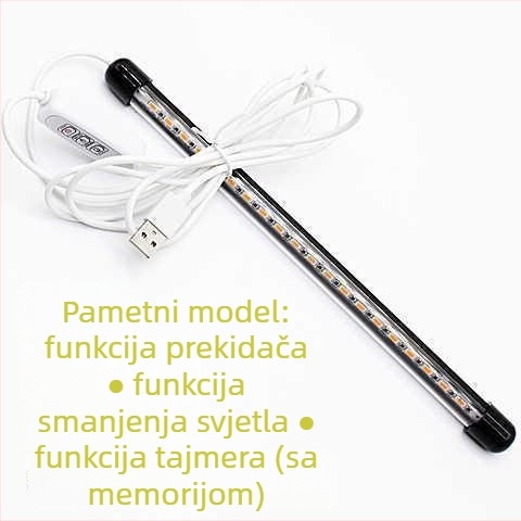 USB vremenska LED rasvjeta s punim spektrom za sukulente i unutarnje cvijeće — tri boje temperature, niski snaga (≤5W), napon ≤36V