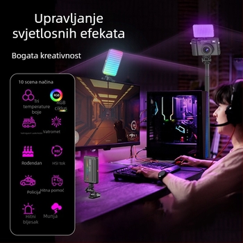 LED rasvjeta dopune za mobitel – D10s, 4W, 5V, ručna, tri temperaturna boja svjetla za live video/vlog
