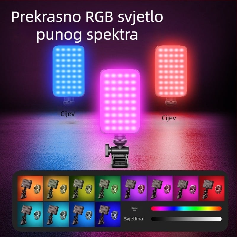 LED rasvjeta dopune za mobitel – D10s, 4W, 5V, ručna, tri temperaturna boja svjetla za live video/vlog