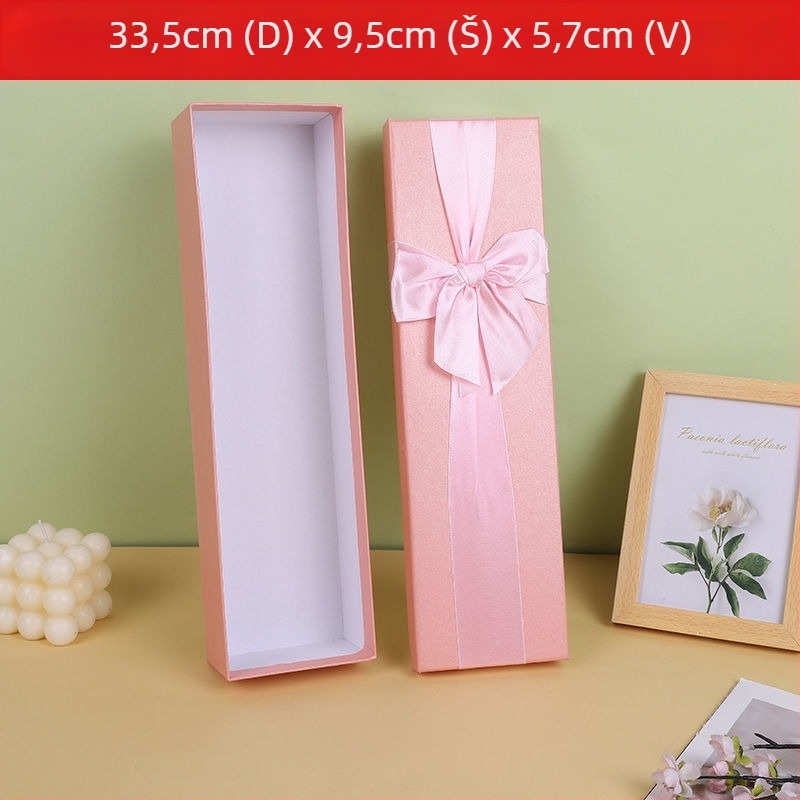 Kutija za cvijeće s križnim uzlom, pravokutnog oblika, pakiranje buketa ruža