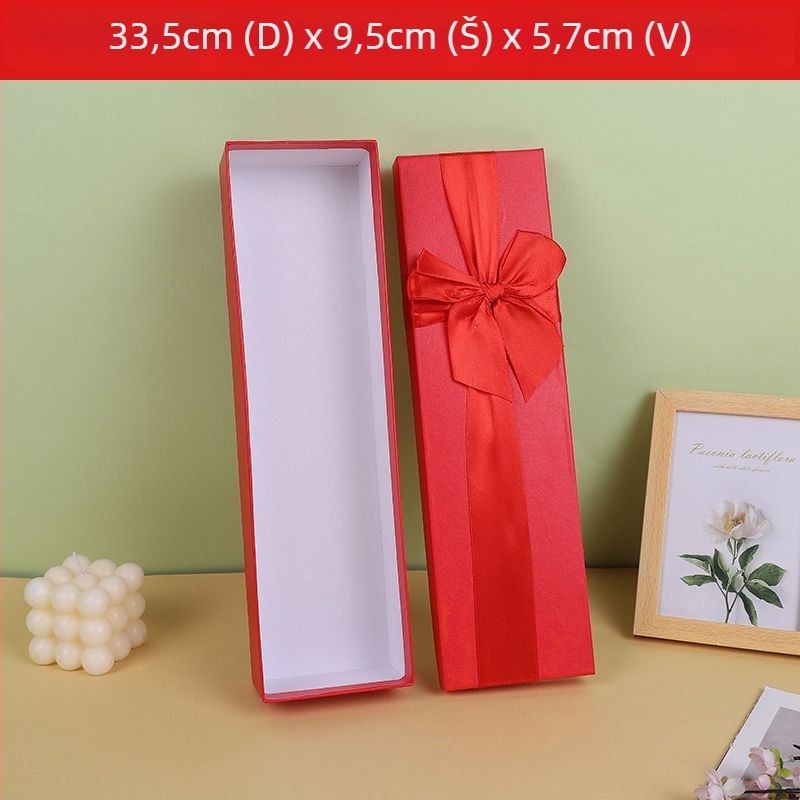 Kutija za cvijeće s križnim uzlom, pravokutnog oblika, pakiranje buketa ruža