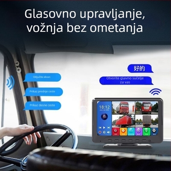 4-kanalni sustav nadzora vozila s 360° panoramom, 24V, HD noćno vidjenje reverzna kamera, univerzalni 2-kanalni DVR