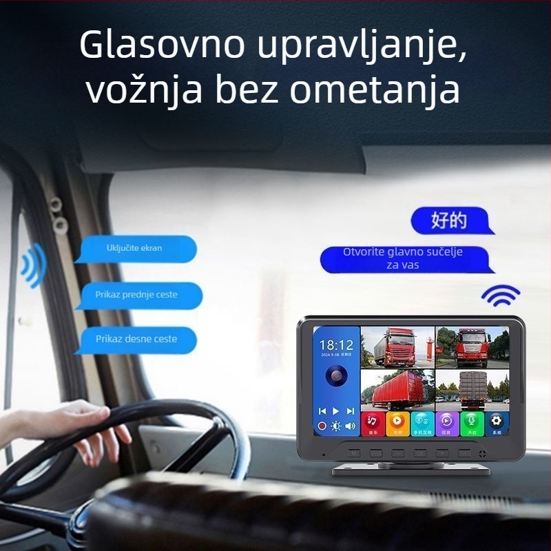 4-kanalni sustav nadzora vozila s 360° panoramom, 24V, HD noćno vidjenje reverzna kamera, univerzalni 2-kanalni DVR