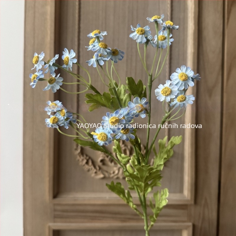 Umjetni Daisy buket — Visokokvalitetni chamomile stil, ručno držani ukras dnevnog boravka; Materijal: plastika, svila; Zanat: aranžiranje cvijeća; Sorta: Daisy; Namjena: Dekoracija